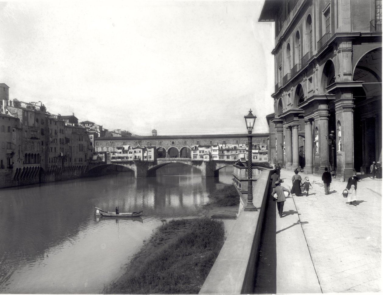 Ponte Vecchio i fasada Uffizi autorstwa Italian Photographer Italian Photographer