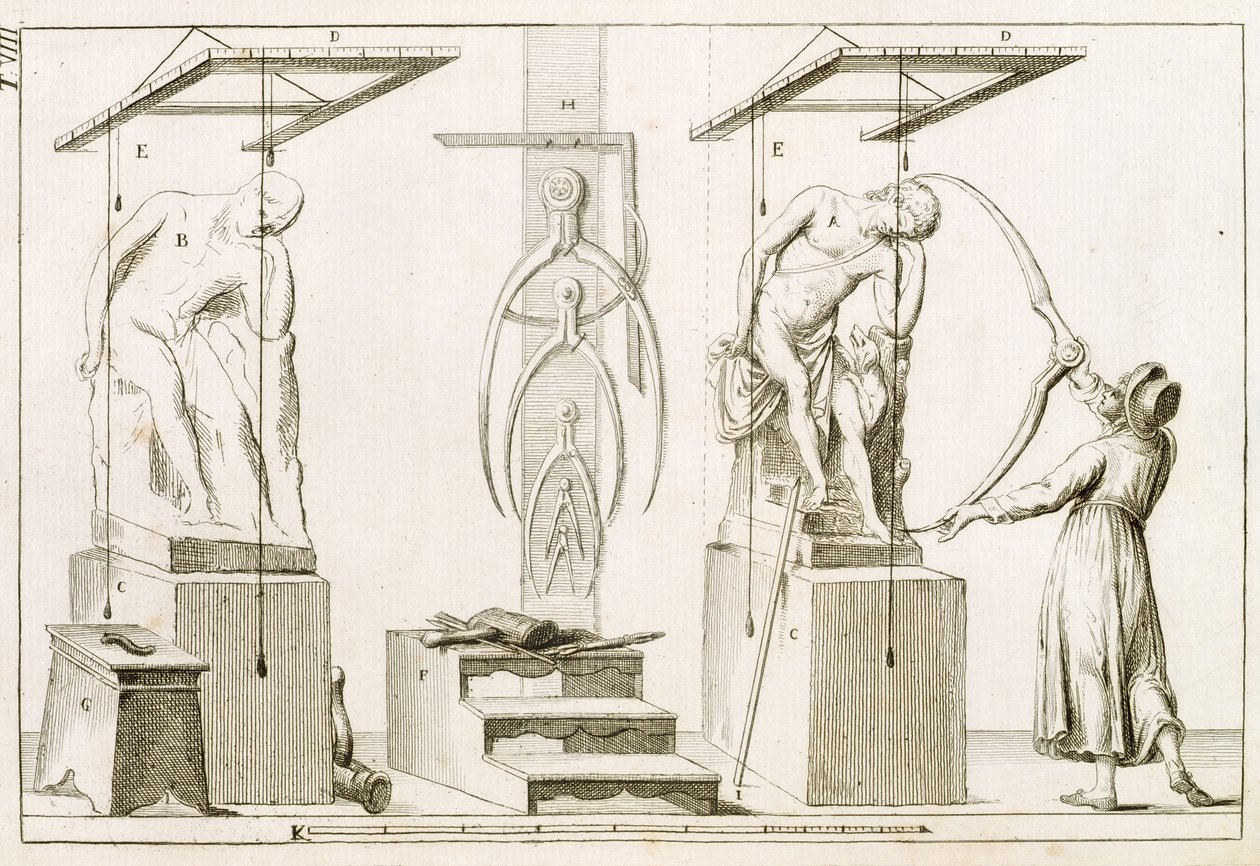 Pracownia Rzeźbiarzy, ok. 1800 autorstwa Italian School
