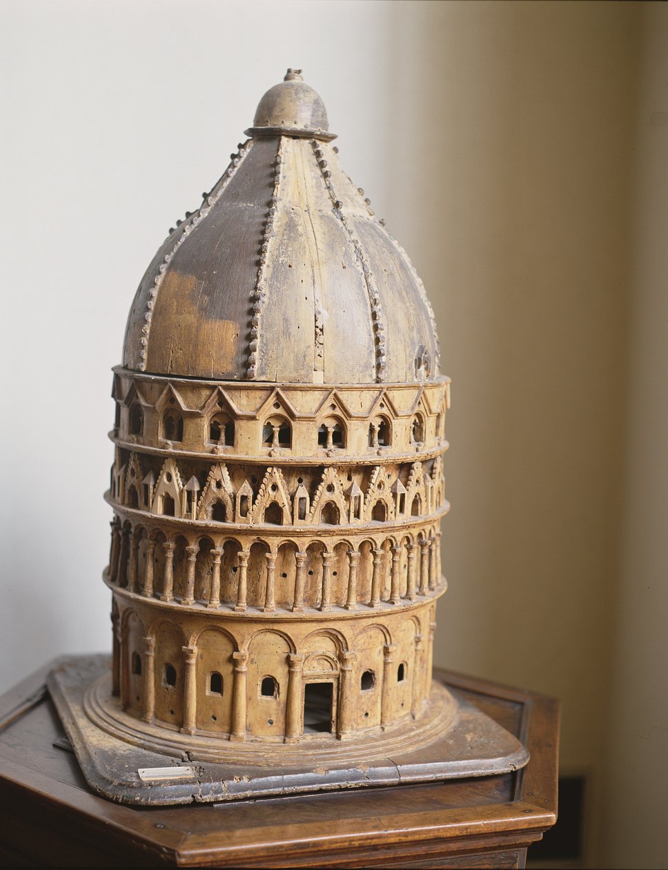 Model Baptysterium w Pizie (drewno) autorstwa Italian School