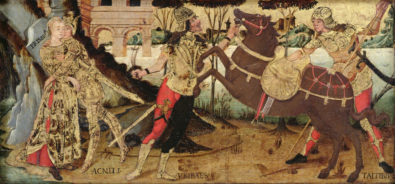 Achilles żegna się z Briseis, umbryjska szkoła autorstwa Italian School