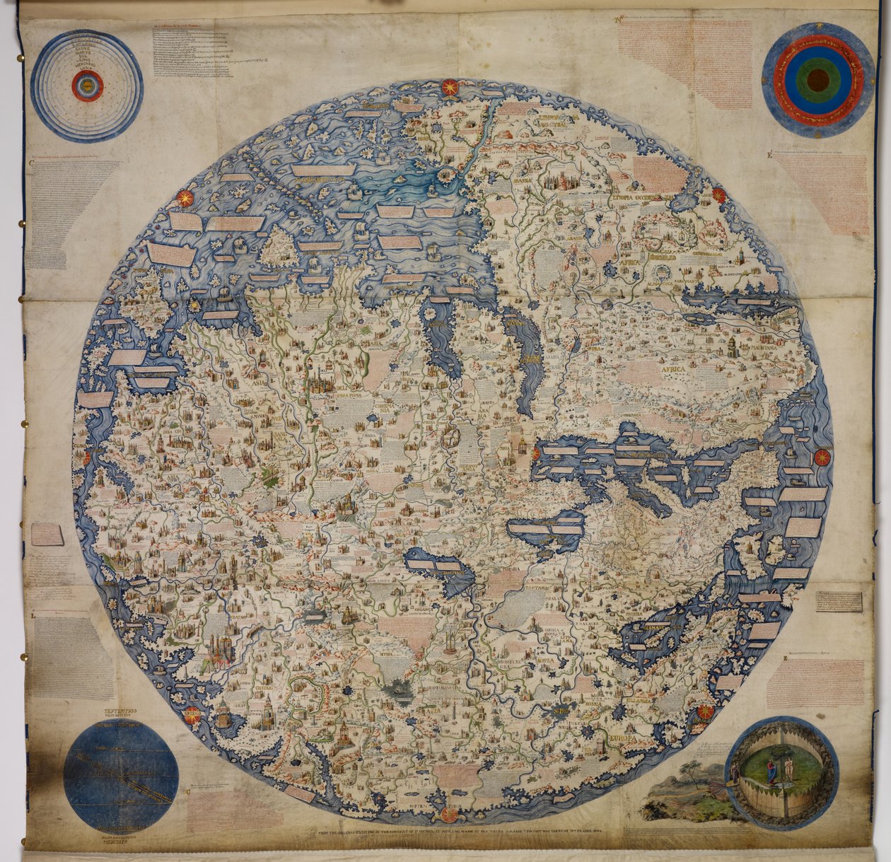 Dodaj śnieg. 11267 „Duża planisfera lub mapa świata” z 1459, autorstwa Mauro Frau autorstwa Italian School