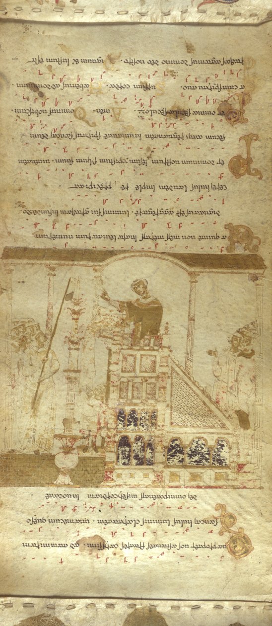 Dodaj MS 30337 f.3-4 The Montecassino Exultet Roll, c.1075-1080 (welin) autorstwa Italian School