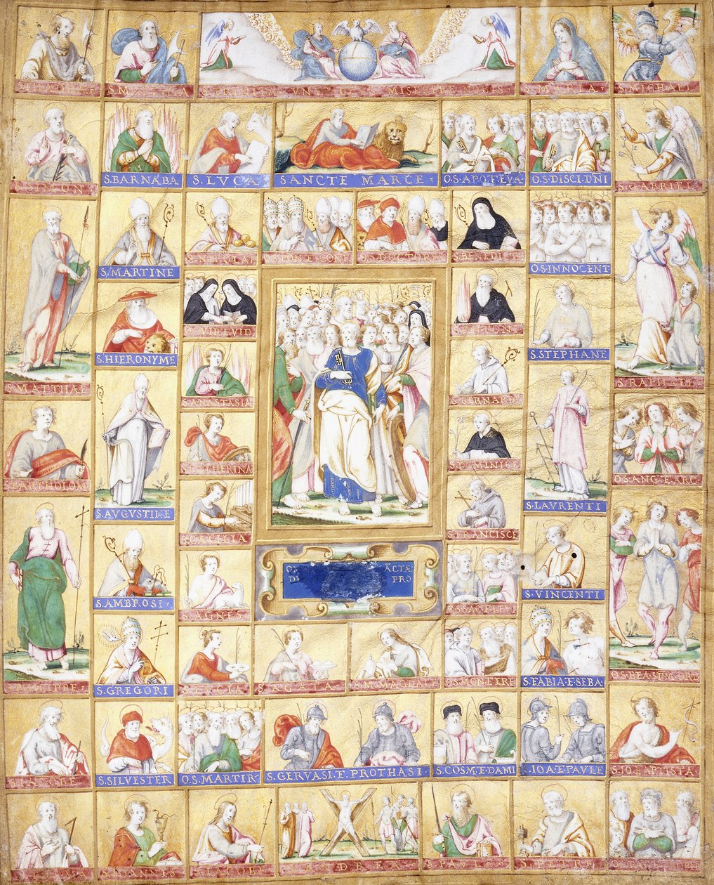 Wszystkich Świętych ze św. Piotrem w centrum, ok. 1560 autorstwa Italian School