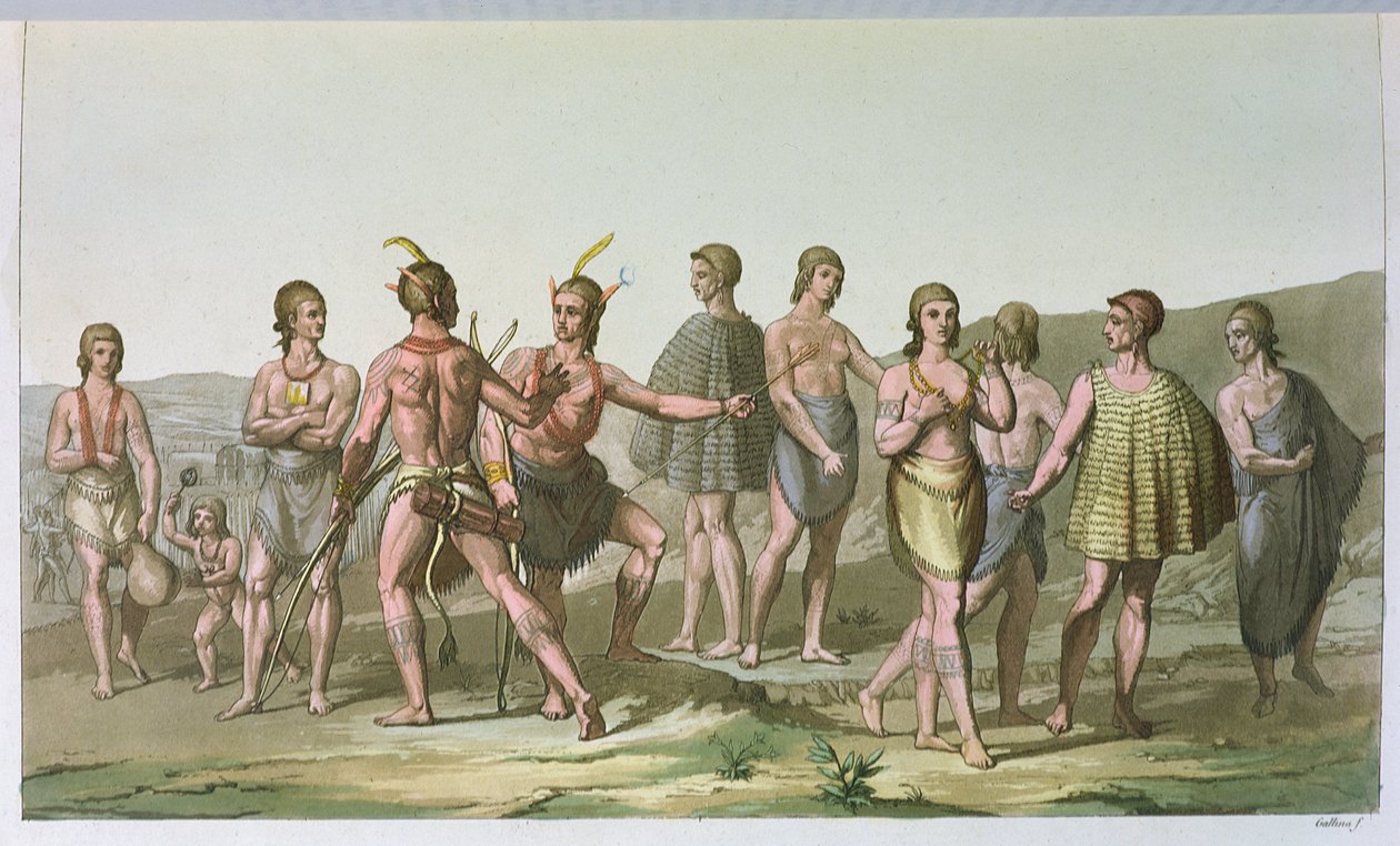 Indianie amerykańscy z Karoliny Południowej, ok. 1820 r. autorstwa Italian School