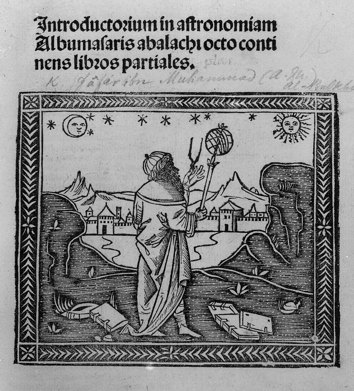 Obserwacja gwiazd przez astronomów, z Introducttorium in astronomiam, opublikowane w Wenecji 1506 autorstwa Italian School