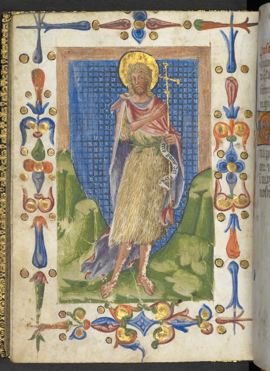 Iluminowana strona z Calendarium, początek XV wieku (welin) autorstwa Italian School