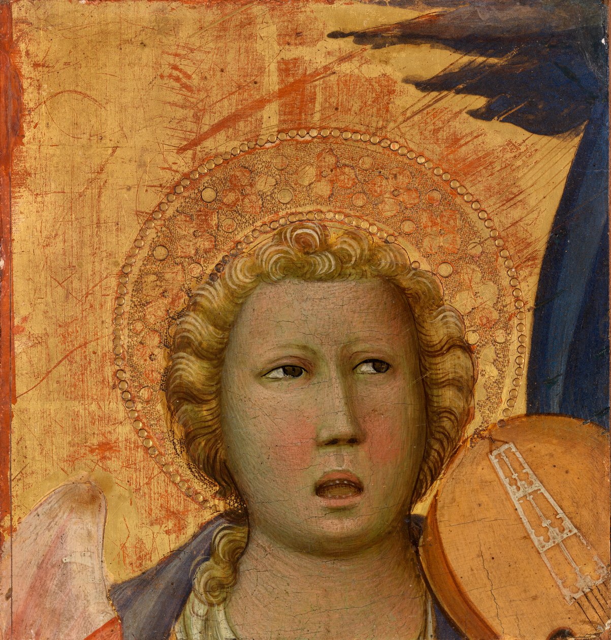 Anioł (tempera i złoty liść na panelu) autorstwa Italian School