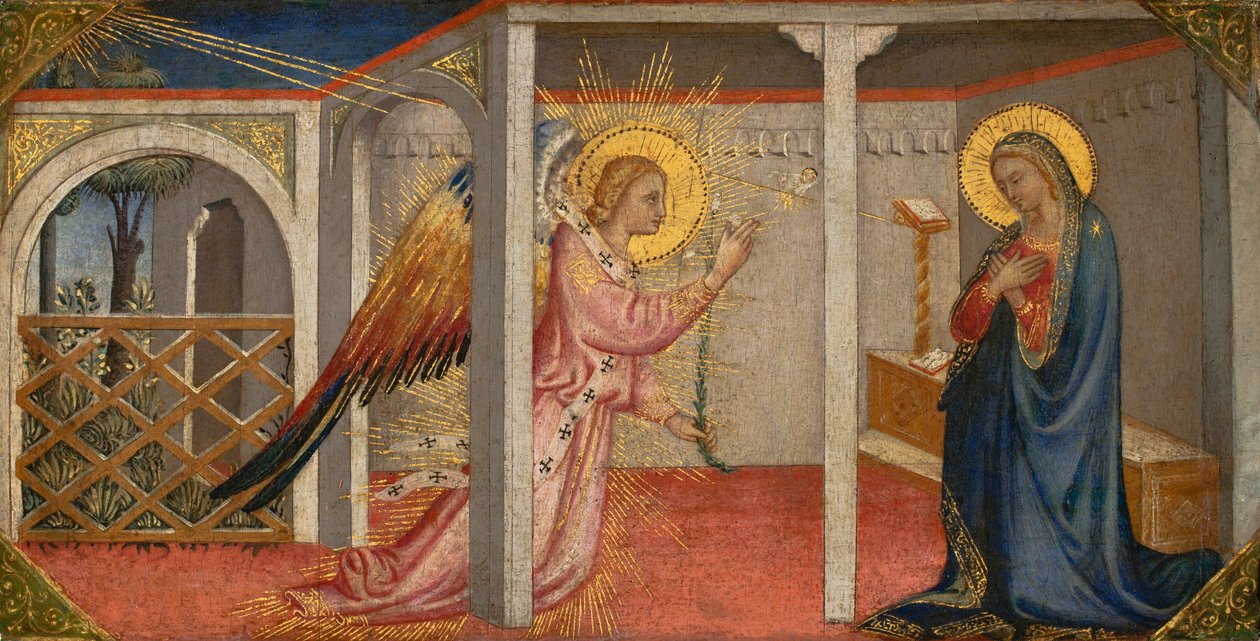 Zwiastowanie, Florencja, początek połowy XV wieku (tempera na desce) autorstwa Italian School