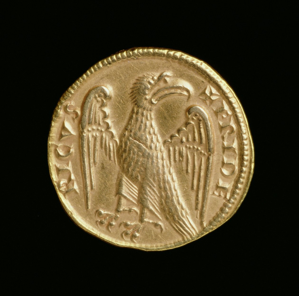 Augustalis Fryderyka II (1198-1250), Królestwo Sycylii i południowych Włoch, mennica w Mesynie, 1231-50 (rewers) (złoto) (awers patrz 168052) autorstwa Italian School