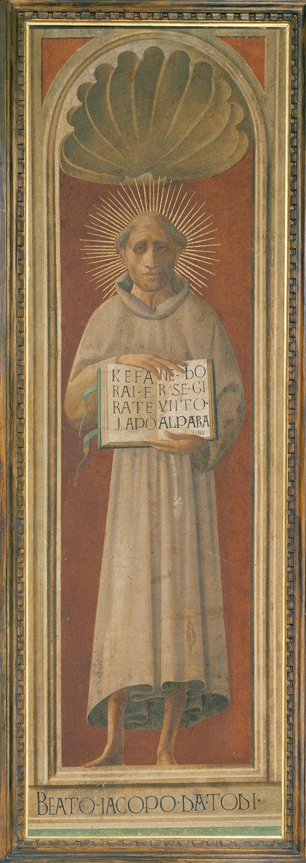 Błogosławiony Jacopone da Todi (tempera na panelu) autorstwa Italian School