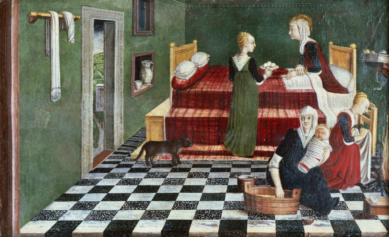 Narodziny Marii (przedział predelli), Veneto, ok. 1480 autorstwa Italian School