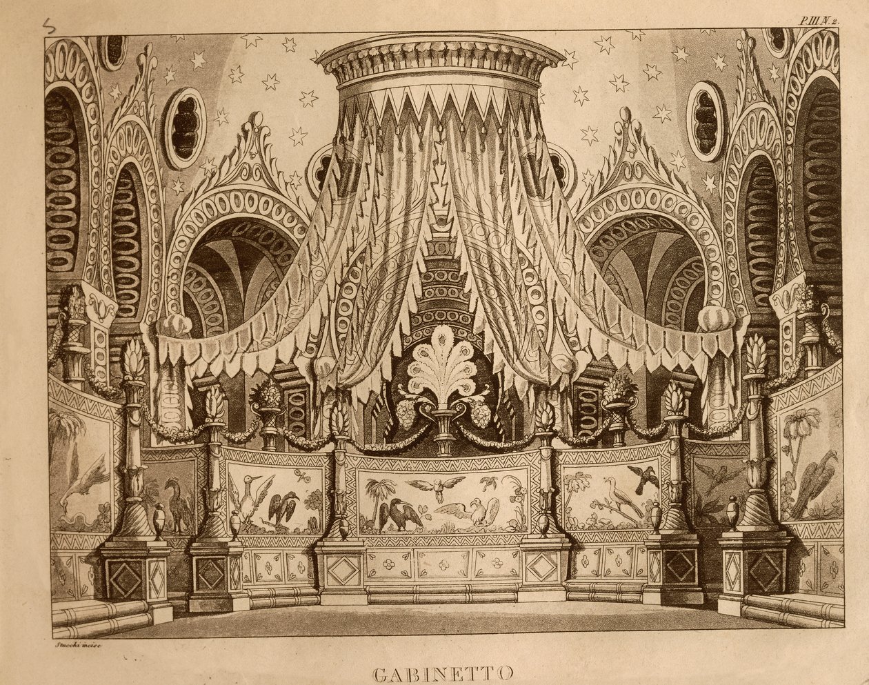 Gabinet, scenografia do aktu 1 