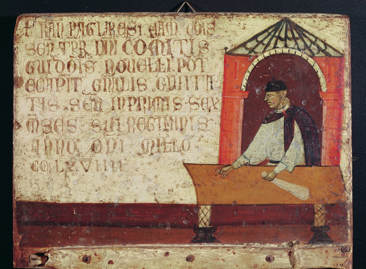 Camerlengo Ranieri Pagliaresi, 1270 (tempera na panelu) autorstwa Italian School