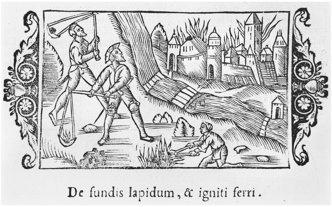 Zdobycie miasta przez pożar, ilustracja z Historii Narodów Północy Olausa Magnusa (1490-1558), opublikowana w Rzymie, 1555 autorstwa Italian School