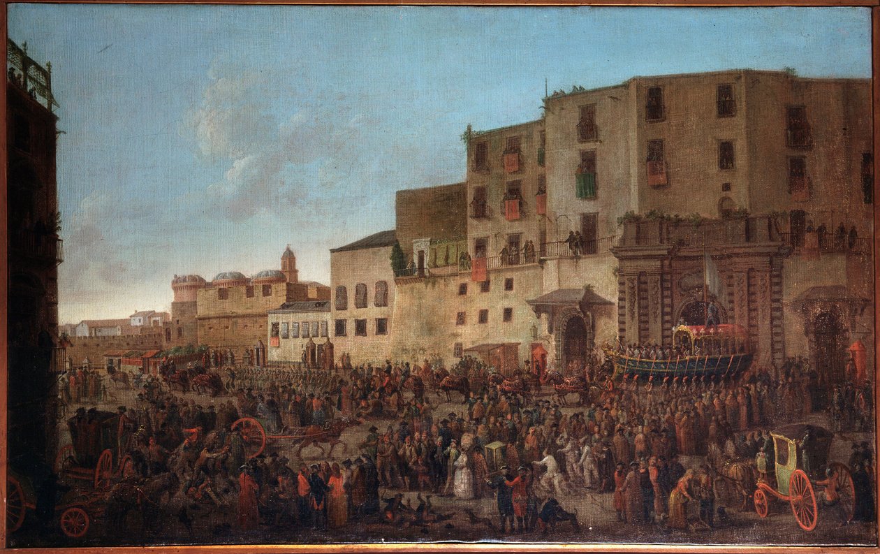 Karnawał w Neapolu, Włochy (Karnawał w Neapolu, Włochy) Anonimowe malowanie autorstwa Italian School