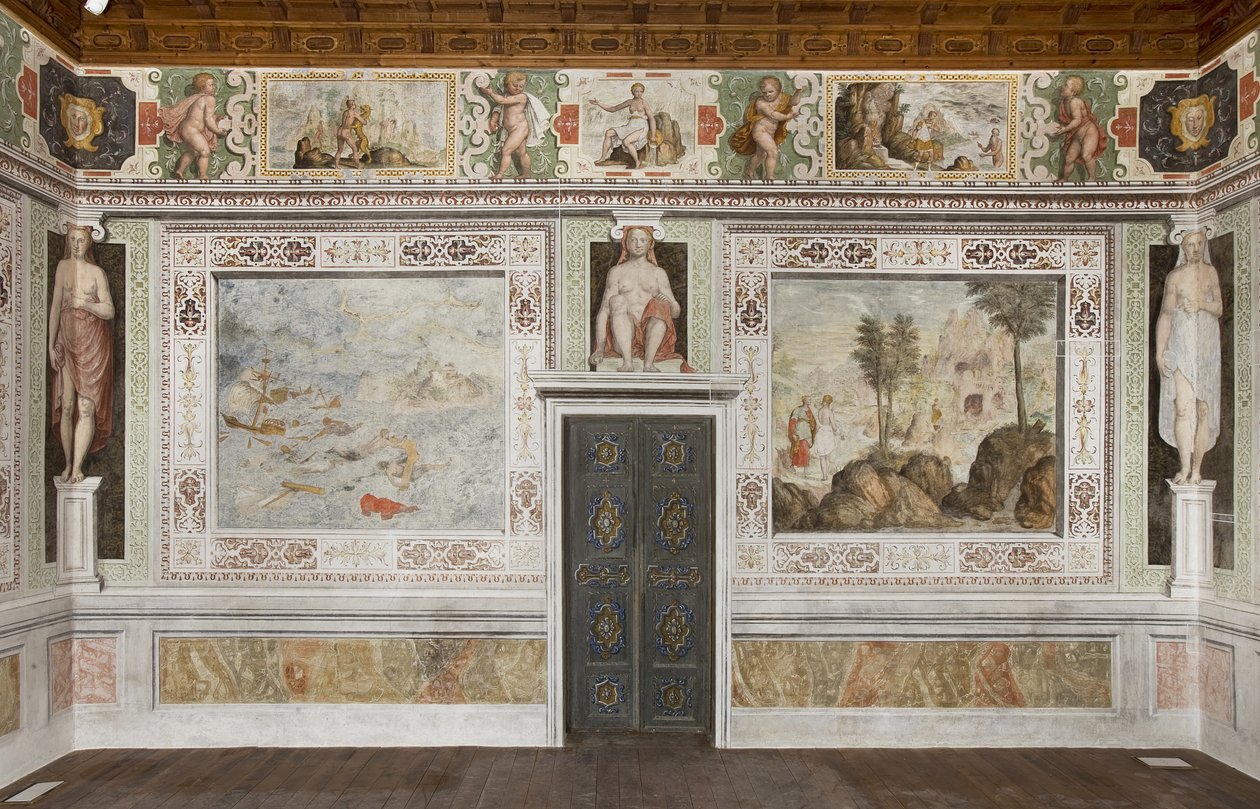 Sala Kariatyd (fresk) autorstwa Italian School