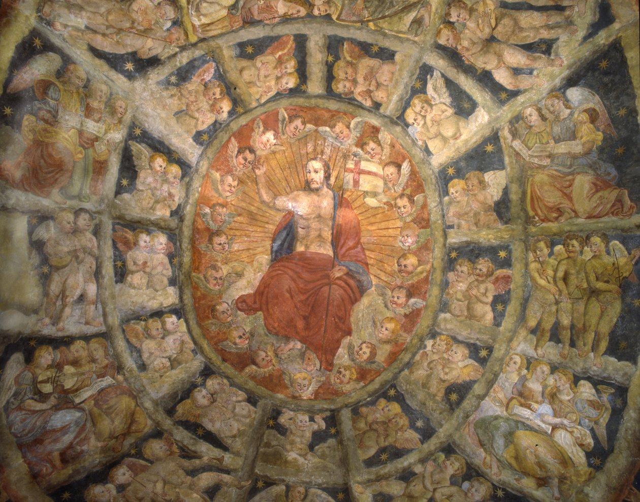 Sufit Sanktuarium Filippy Mareri, Borgo San Pietro, Włochy autorstwa Italian School