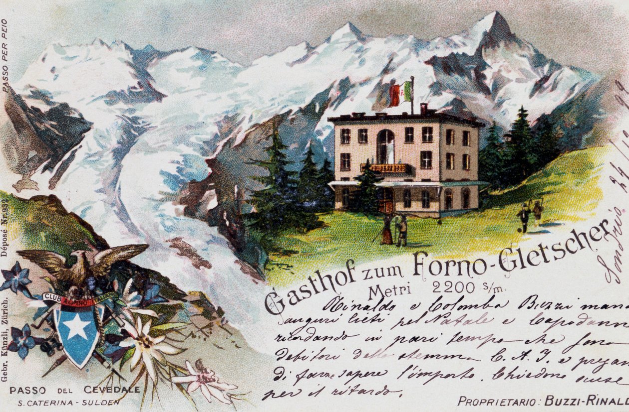 Przełęcz Cevedale, pocztówka, Trydent-Górna Adyga, Włochy, XX wiek autorstwa Italian School