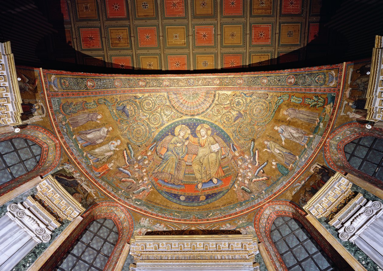 Chrystus na tronie (mozaika) autorstwa Italian School