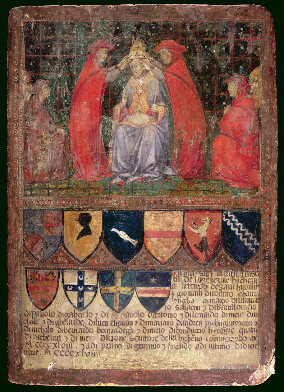 Koronacja papieża Mikołaja V w 1447 r. autorstwa Italian School