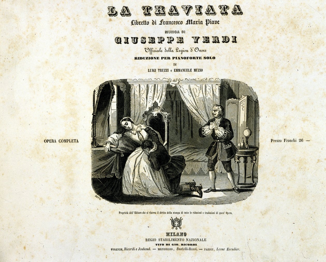 Okładka książeczki „La Traviata”” Giuseppe Verdi autorstwa Italian School