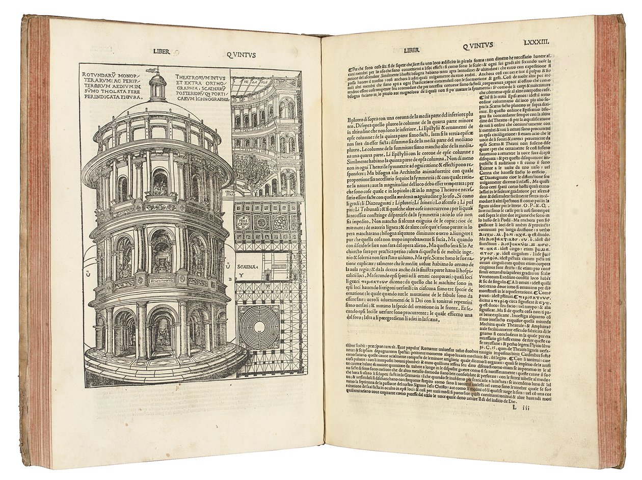 „Architektura Księgi Decy” bu Marcus Pollio Vitruvius autorstwa Italian School