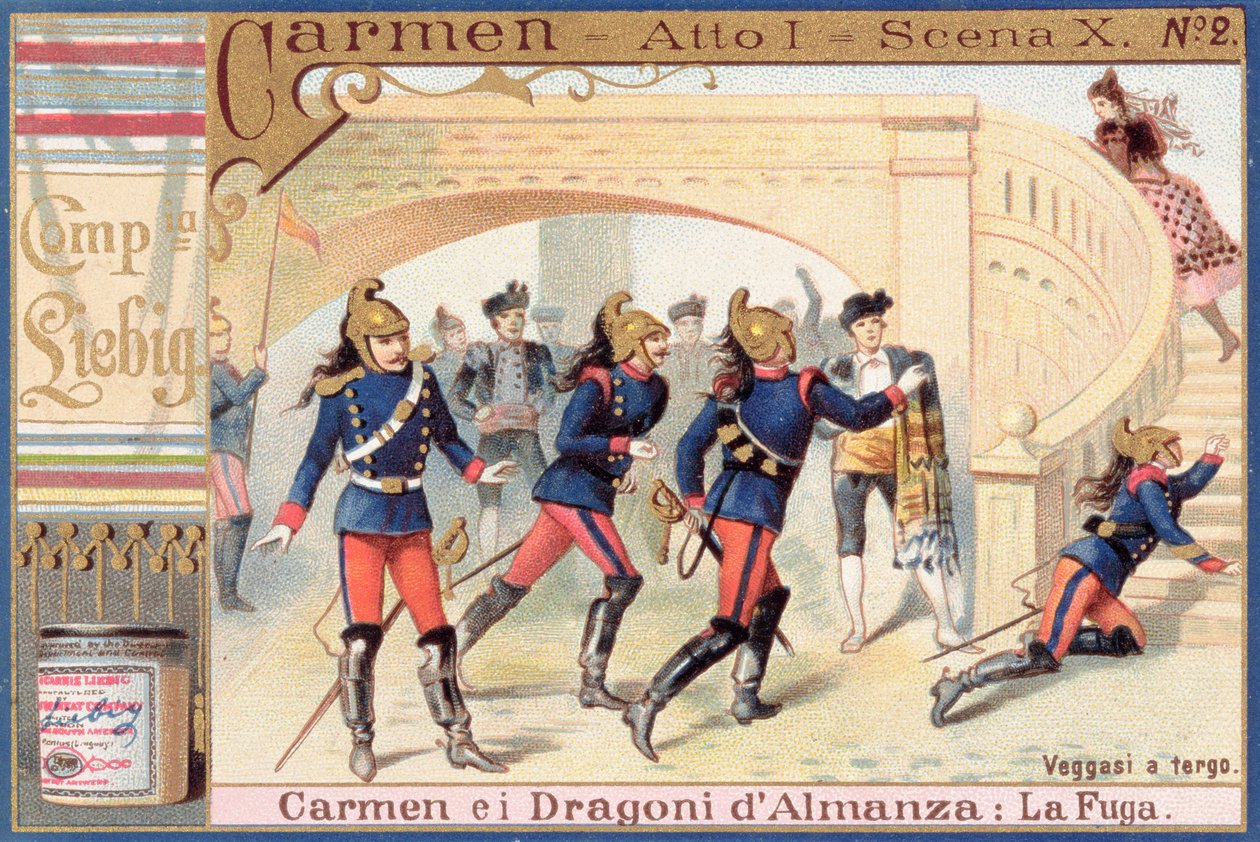 Dekoracja do aktu I, scena i Carmen autorstwa Georgesa Bizeta (1840-1875) autorstwa Italian School