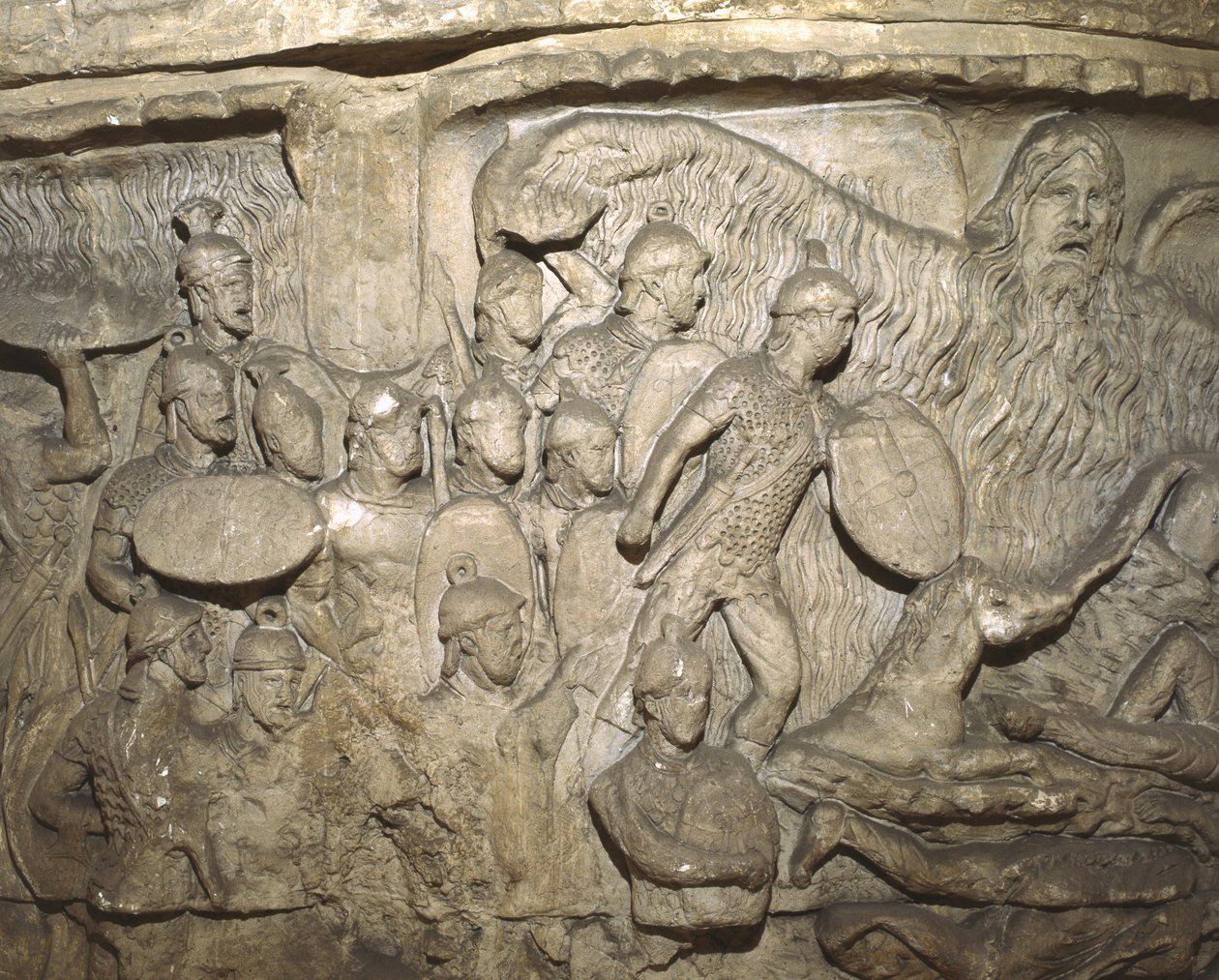 Fragment odlewu Kolumny Marka Aureliusza przedstawiający Cud Deszczu (tynk) autorstwa Italian School