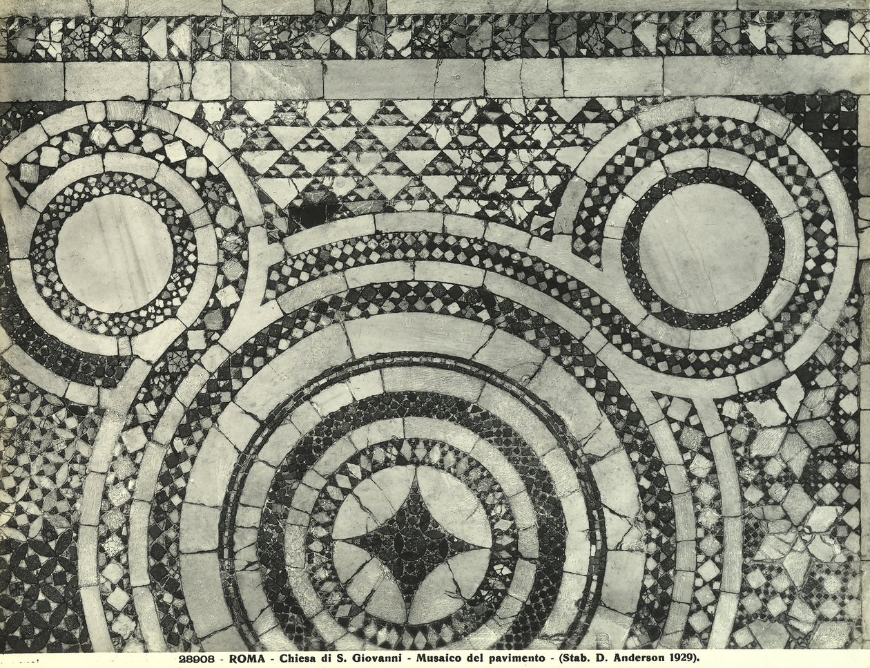 Fragment posadzki bazyliki San Giovanni in Laterano, Rzym (mozaika) autorstwa Italian School