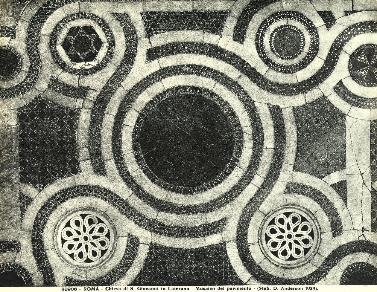 Fragment posadzki bazyliki San Giovanni in Laterano, Rzym (mozaika) autorstwa Italian School