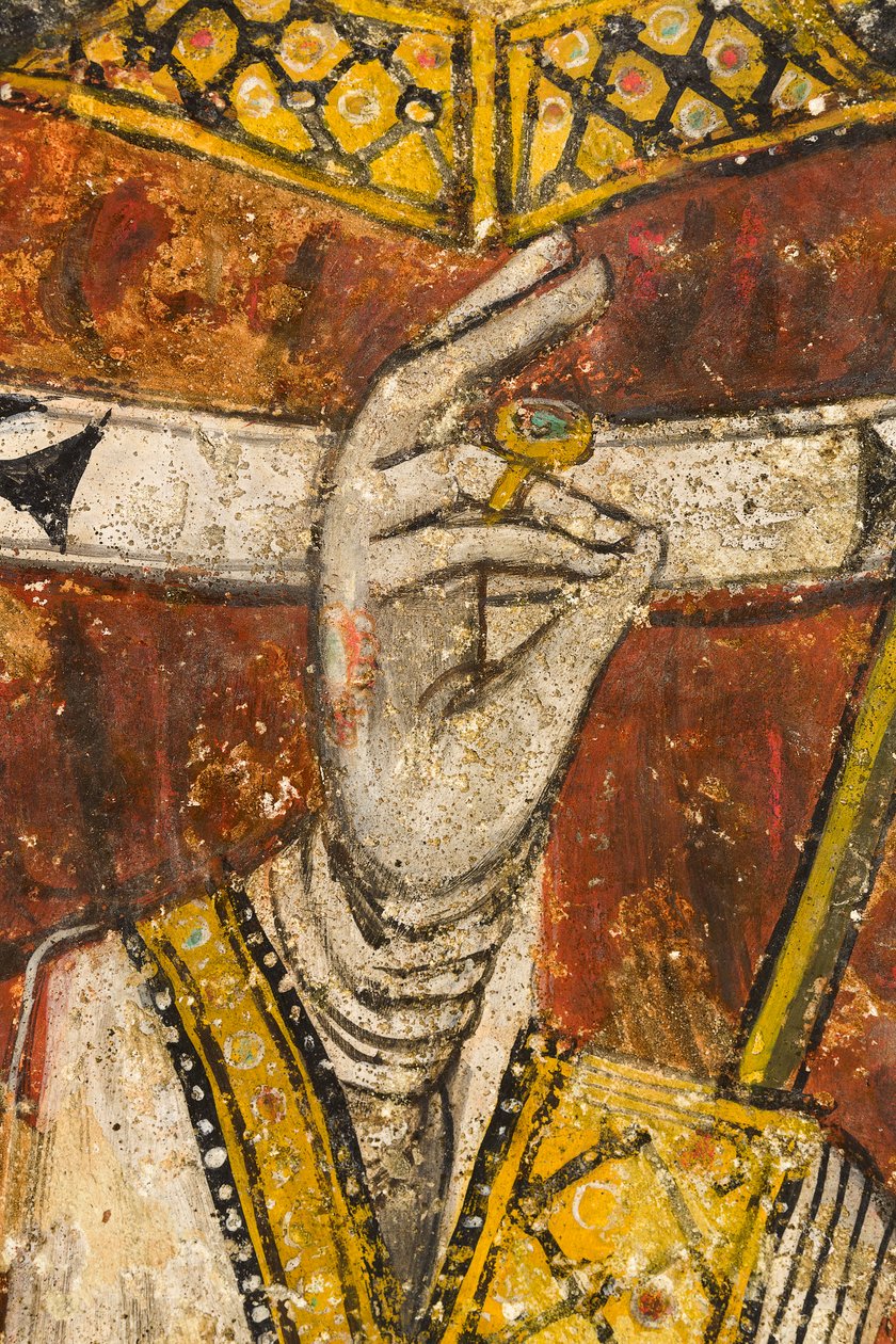 Fragment tryptyku przedstawiającego San Cataldo, krypta katedry autorstwa Italian School