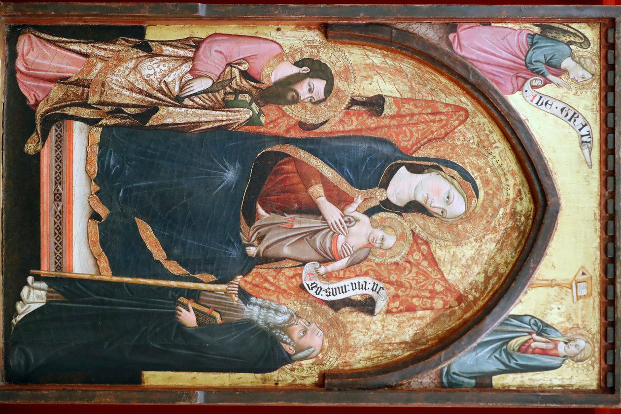 Muzeum Evory. Maryja Panna z Bartłomiejem i Antonim. Szkoła włoska. 1410. Portugalia. autorstwa Italian School