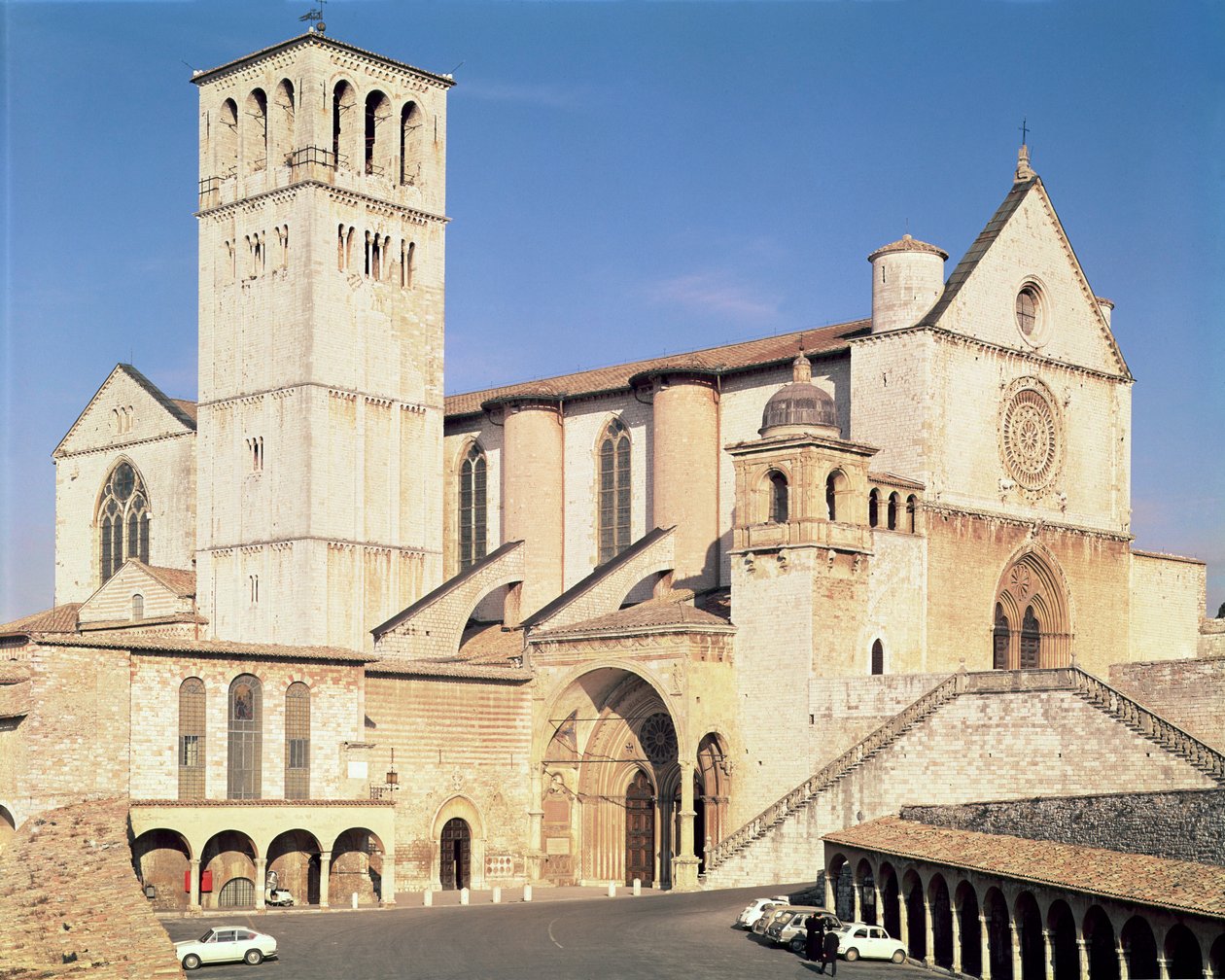 Zewnątrz kościoła górnego i dolnego, 1228-53 autorstwa Italian School