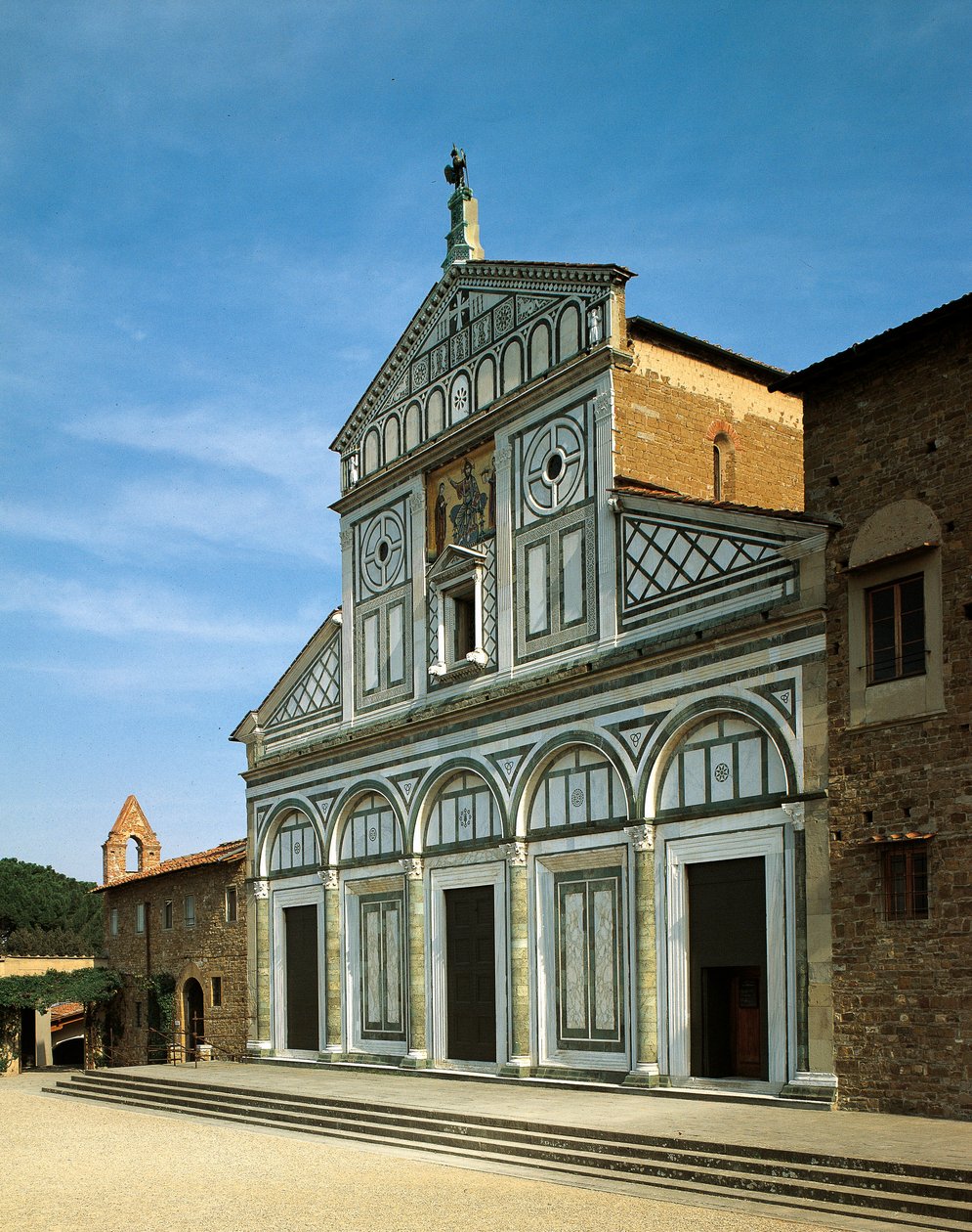 Fasada kościoła San Miniato al Monte (zdjęcie) autorstwa Italian School