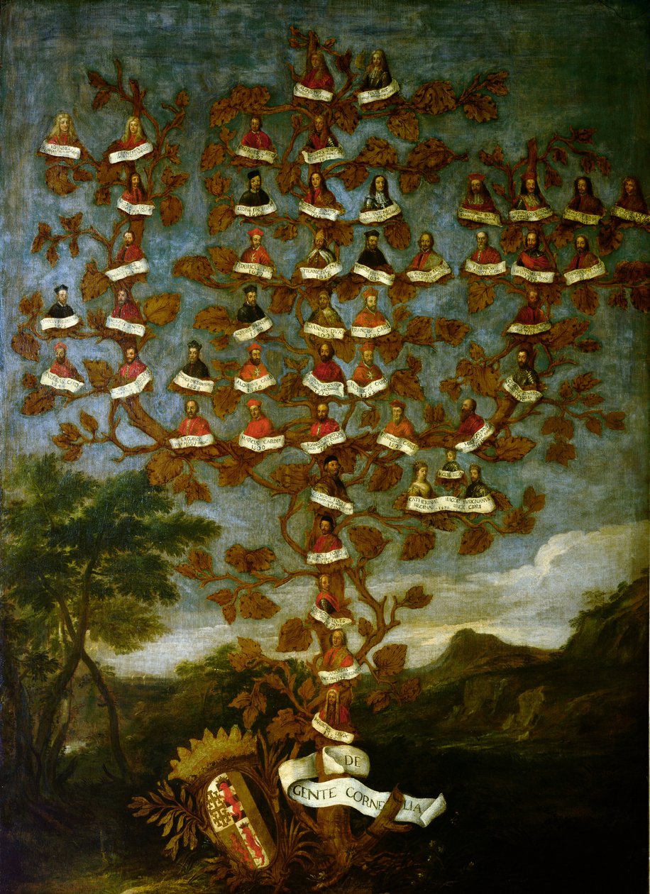Drzewo genealogiczne rodziny Cornaro autorstwa Italian School