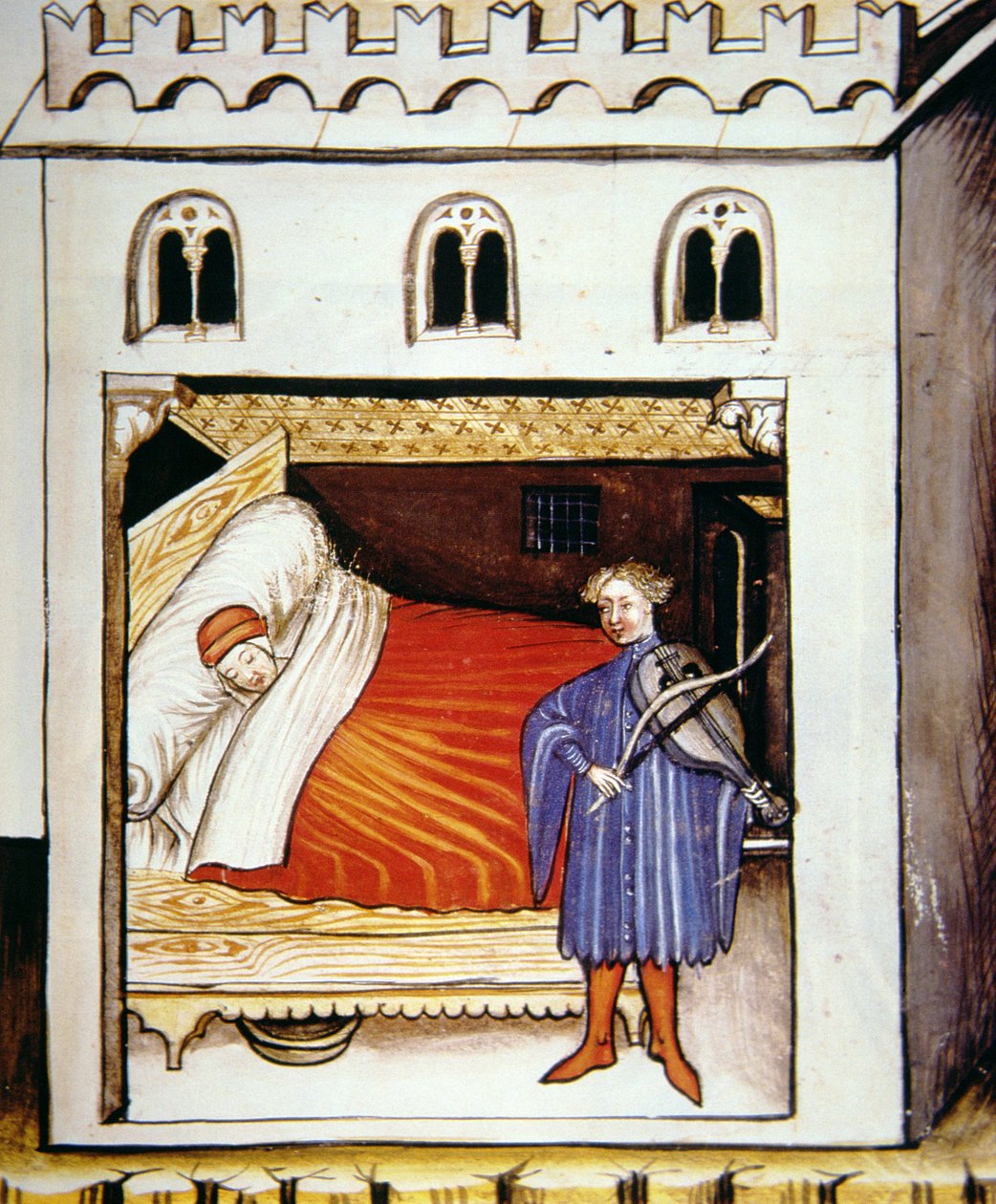 Fol.100r Sen, ilustracja z Tacuinum Santiatis Codex Vindobonensis autorstwa Italian School