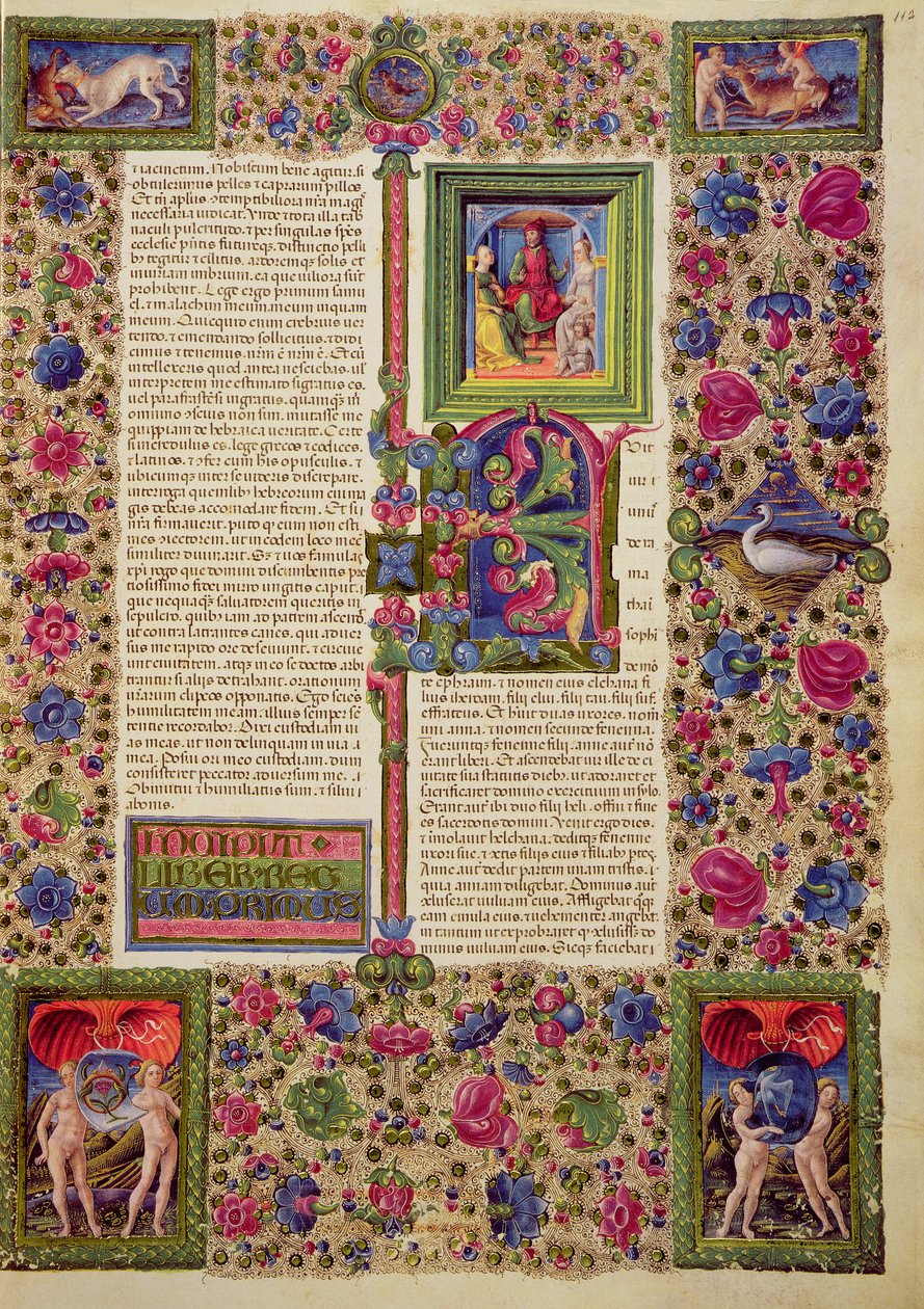 Fol.112r Pierwsza Księga Królów, z Biblii Borso d