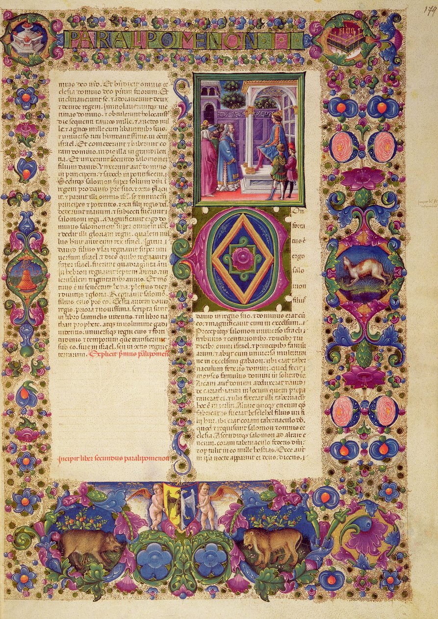 Fol.179r Księga Kronik, z Biblii Borso d
