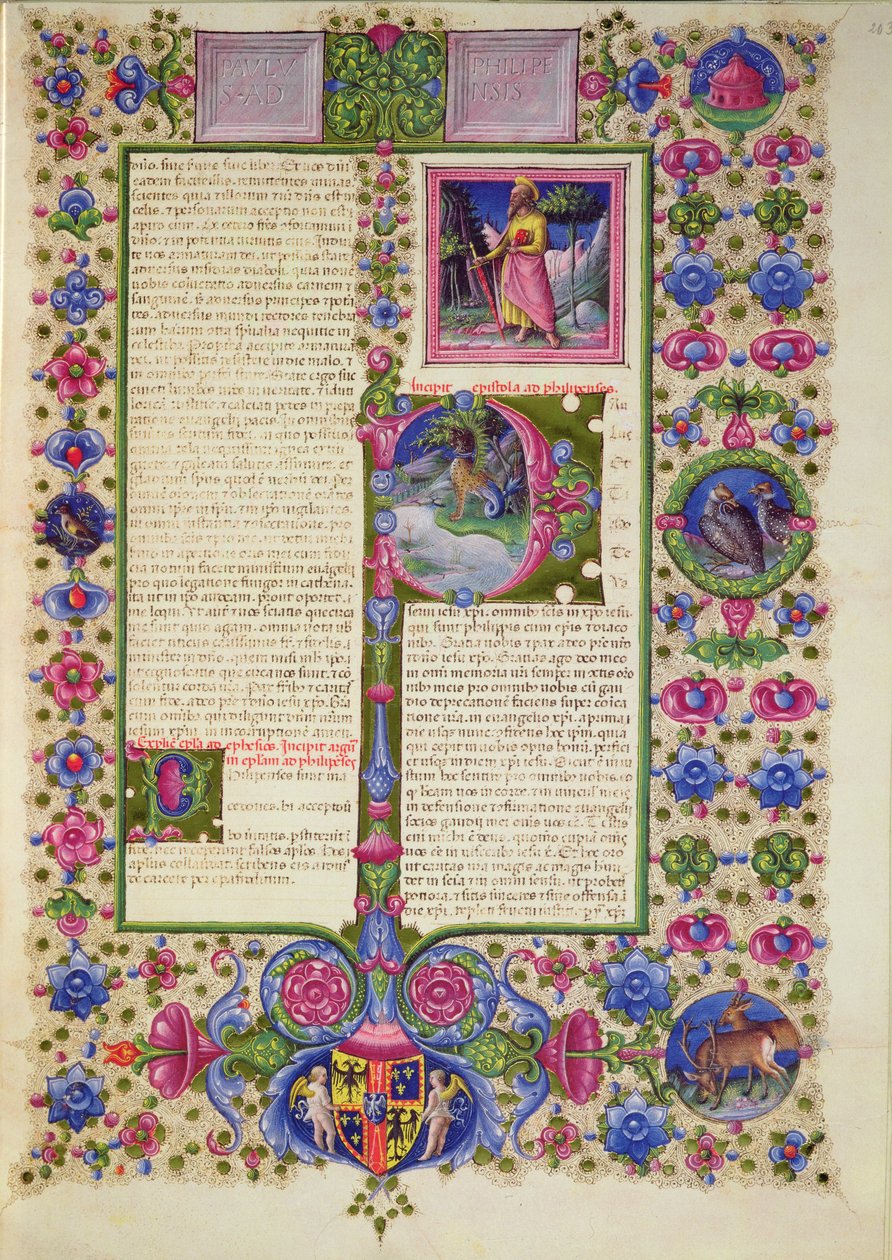 Fol.203r List św. Pawła do Filipian, z Biblii Borso d