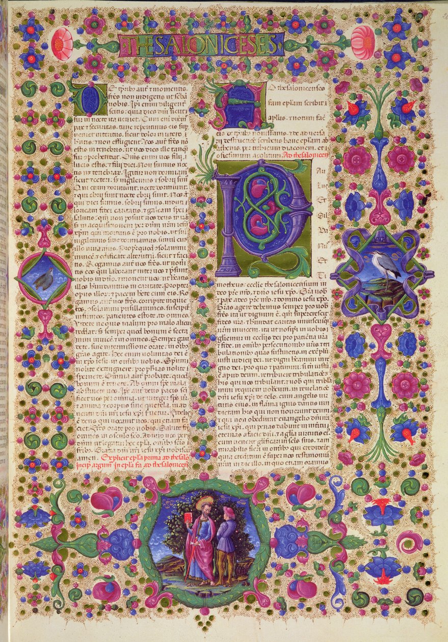 Fol.207r Drugi List św. Pawła do Tesaloniczan, z Biblii Borso d