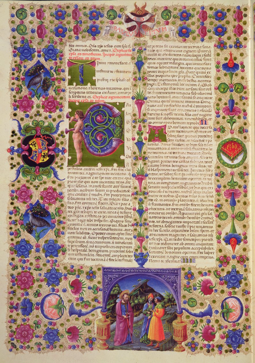 Fol.210v List św. Pawła do Tytusa, z Biblii Borso d