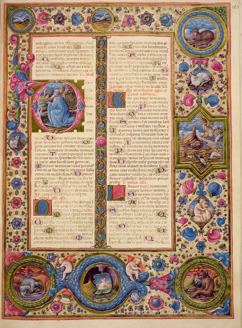 Fol.263r Księga Zachariasza, z Biblii Borso d