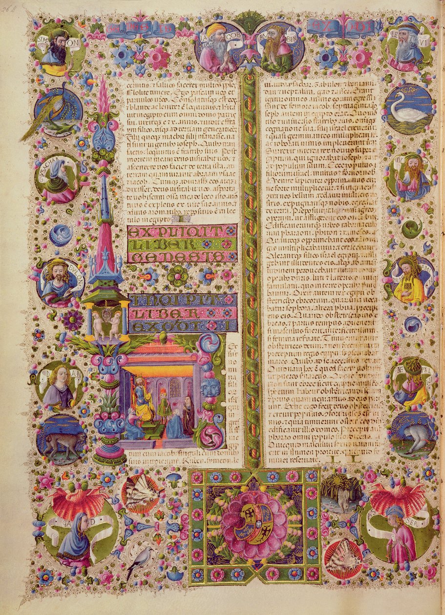 Fol.26v Księga Wyjścia, z Biblii Borso d