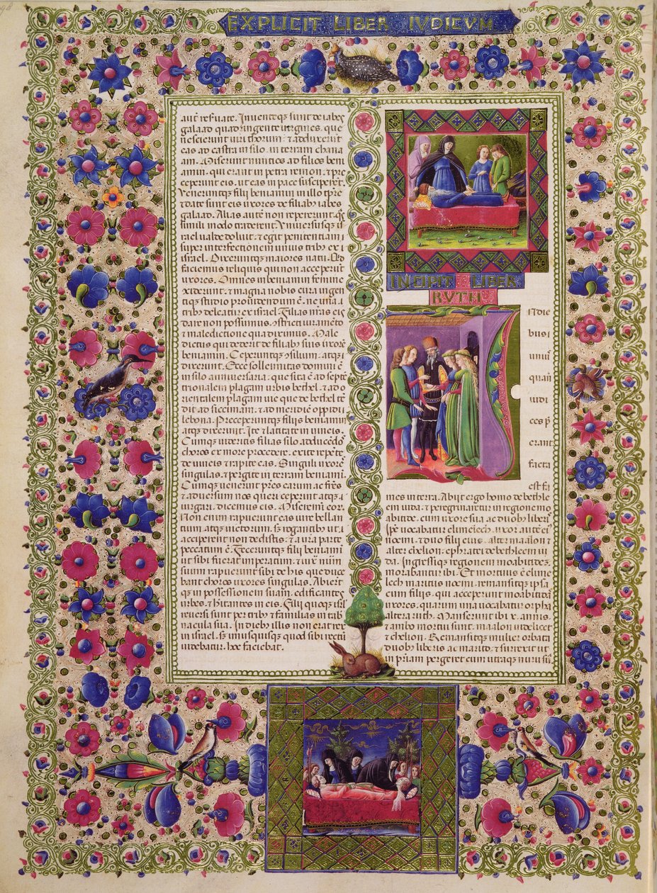Fol.280r Otwarcie Księgi Rut, z Biblii Borso d