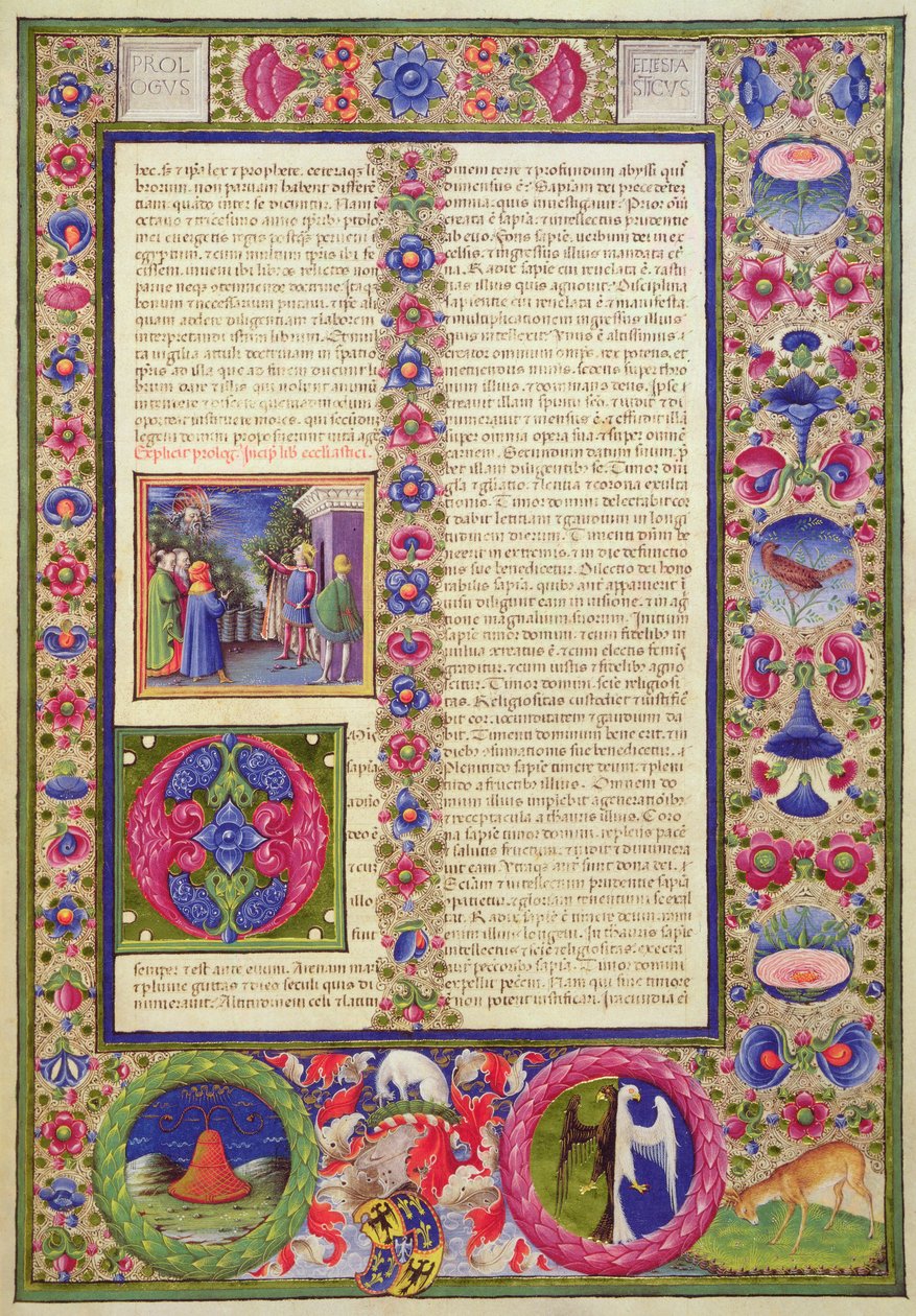 Fol.293r Otwarcie Księgi Ecclesiasticus, z Biblii Borso d