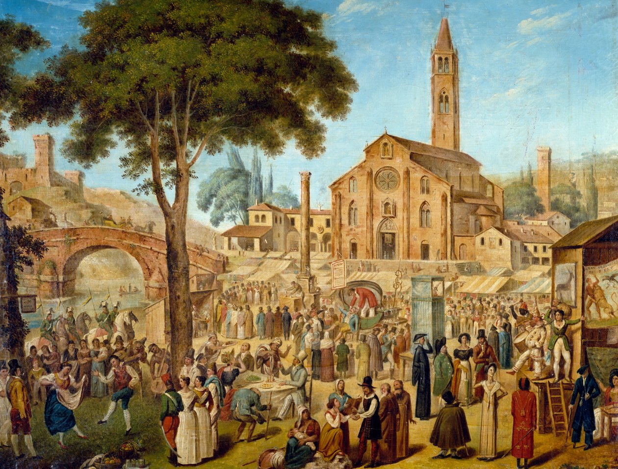 Festiwal folklorystyczny w Lodi Vecchio we Włoszech autorstwa Italian School