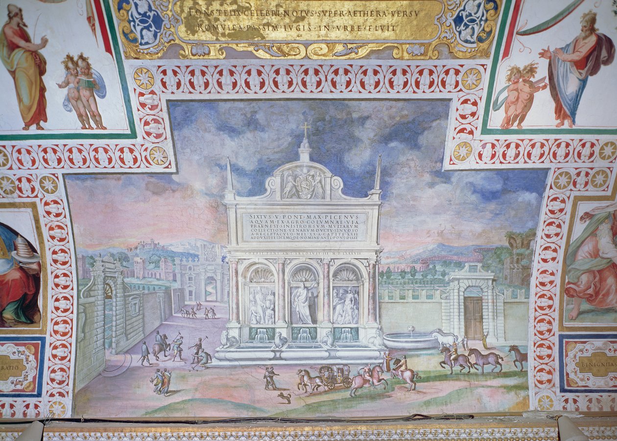 Fontanna Mojżesza, Piazza San Bernardo, Rzym autorstwa Italian School