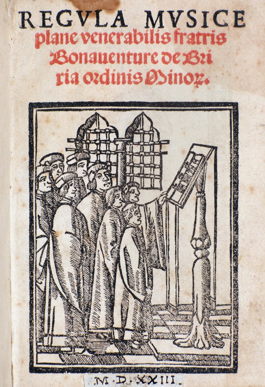 Frontyspis z Regula musica Bonaventury da Brescia (ok. 1452-ok. 1517) autorstwa Italian School