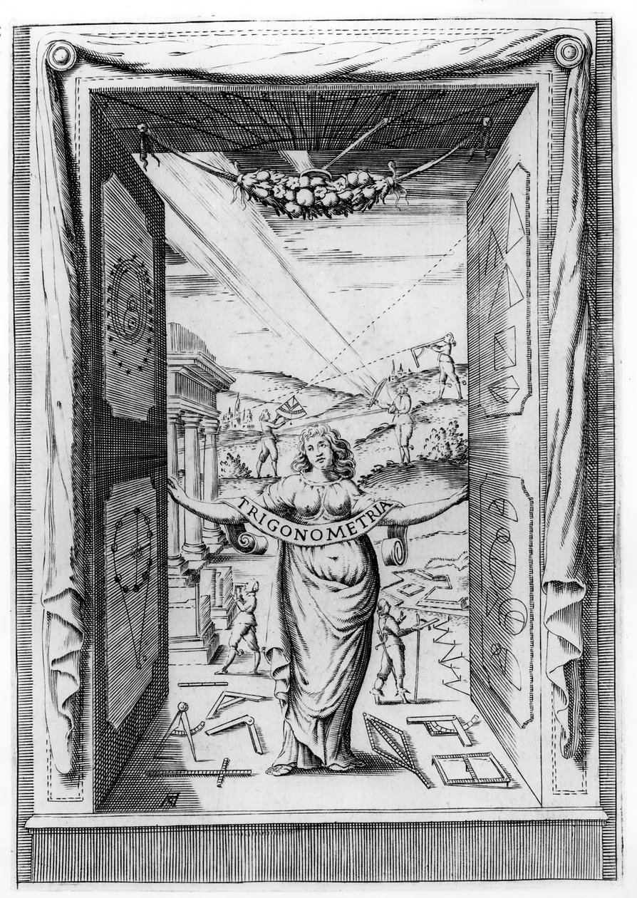 Frontyspis do Trygonometrii Bonaventury Cavalieri, 1643 autorstwa Italian School