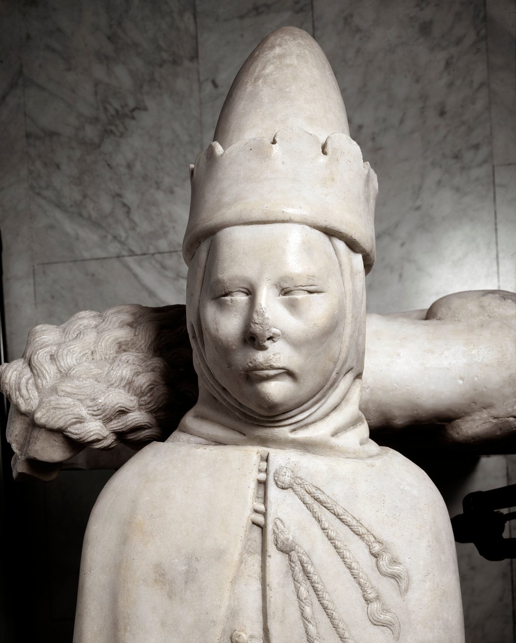 Pomnik nagrobny pierwszego doży Genui Simone Boccanegra (rzeźba z marmuru) autorstwa Italian School